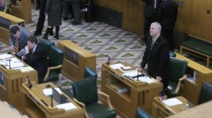 Albany's Andy Olson sponsored the bill to clarify Oregon law on vehicle windows.