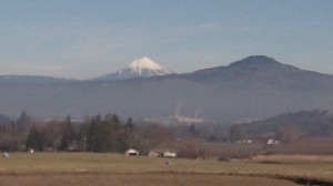 An Oregon scene: Mt. McLoughlin towers over the Rogue Valley. 